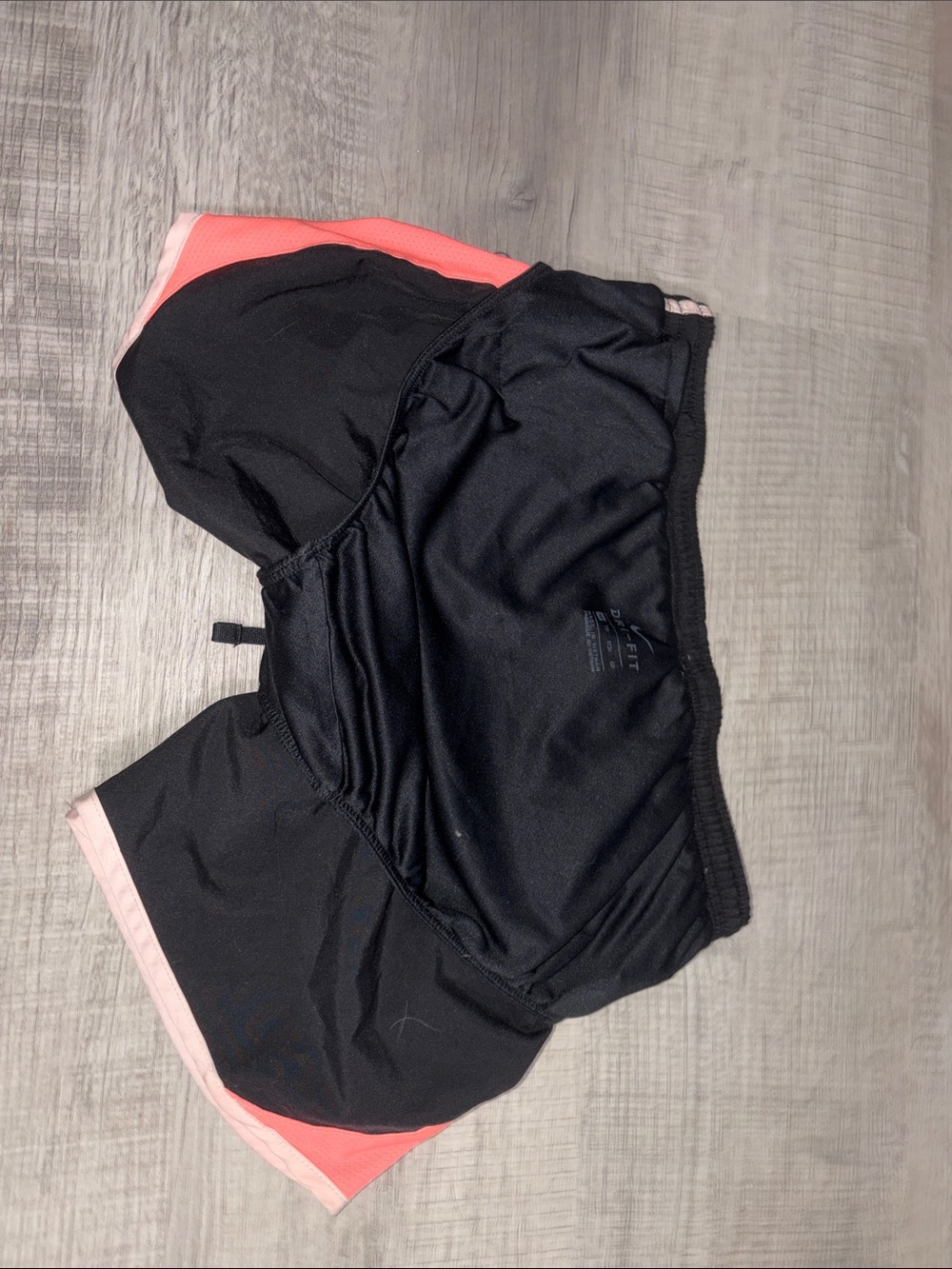 Nike Women’s Black Athletic Shorts with Pink Accents - Picture 4 of 4